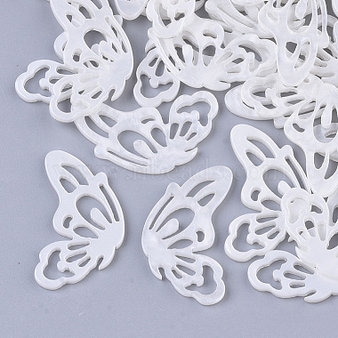 34mm Creamy White Wing Plastic Cabochons