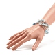 5-boucles de bracelets en perles d'aigue-marine naturelle pour femme(BJEW-JB01517-03)-3