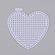 DIY Heart Plastic Canvas Shapes, for Needlepoint Projects, Coasters and Crafts, White, 78x75x1.5mm(DIY-TAC0006-93)