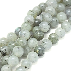 Natural Labradorite Beads Strands, Round, 8mm, Hole: 1mm, about 45~47pcs/Strand, 15 inch(38cm)(G-G828-01-8mm)