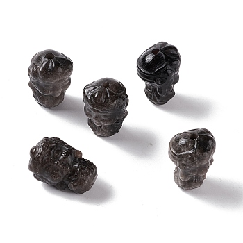 Natural Silver Obsidian Beads, Buddha, 19~19.5x13x13mm, Hole: 1.8mm