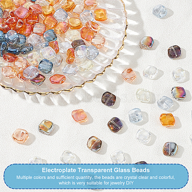120Pcs 8 Colors Electroplate Transparent Glass Beads(EGLA-AR0001-17B)-4