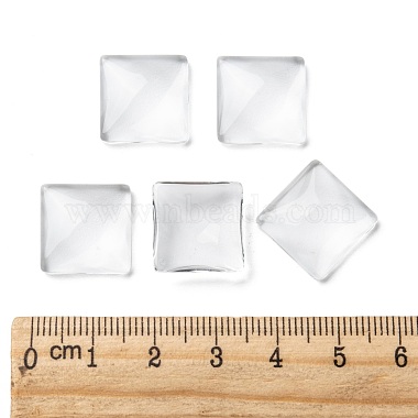 Transparent Glass Square Cabochons(GGLA-S022-15mm)-5