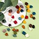 100Pcs 5 Style Painted Natural Wood Beads(WOOD-LS0001-29)-5