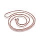304 Stainless Steel Box Chain Necklaces(X-NJEW-P244-01RG)-1