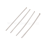 304 Stainless Steel Flat Head Pins, Stainless Steel Color, 40x0.5mm, Head: 1mm(STAS-Z089-03P-06)