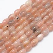 Natural Sunstone Beads Strands, Oval, 8x5.5mm, Hole: 1mm, about 49pcs/strand, 15.5 inch(39.5cm)(G-P322-04)