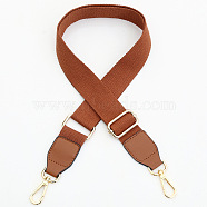 Solid Color Cotton Adjustable Wide Shoulder Strap, with Swivel Clasps, for Bag Replacement Accessories, Light Gold, Saddle Brown, 88~145.5x3.7cm(PURS-PW0001-292K)