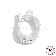 Rhodium Plated 925 Sterling Silver Enhancer Shortener Bails, Pendant Bails, Real Platinum Plated, 10.5x7x2.5mm, Hole: 1mm(STER-Z005-11P)