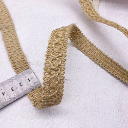 Jute Braided Ribbon, Hessian Ribbon, for Jewelry Making, Wheat, 3/4 inch(18mm)(OCOR-WH0082-145C)