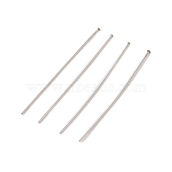 304 Stainless Steel Flat Head Pins, Stainless Steel Color, 40x0.5mm, Head: 1mm(STAS-Z089-03P-06)