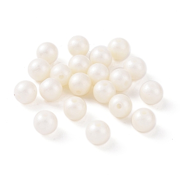 ABS Plastic Imitation Pearl Beads, Round, Beige, 10mm, Hole: 2mm, about 1064pcs/500g