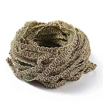 Filigree Corrugated Lace Ribbon, Wave Shape, for Clothing Accessories, Home Decoration, Dark Red, 3/8 inch(9~10mm)