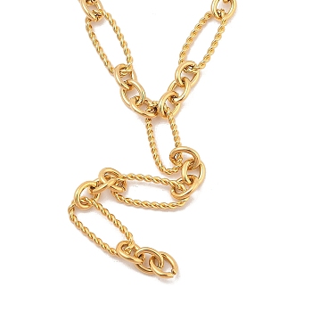 304 Stainless Steel Link Chain Necklace for Men Women, Golden, 17.72 inch(45cm)