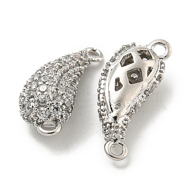 Brass Micro Pave Clear Cubic Zirconia Connector Charms(KK-L211-004P)-2