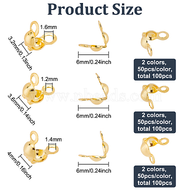 300Pcs 6 Style Brass Bead Tips(KK-BC0010-01)-2