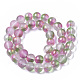 Brins de perles de verre peintes à la bombe givrée(GLAA-N035-03D-C01)-2