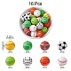 Ball Style Food Grade Eco-Friendly Silicone Focal Beads(SIL-YW0001-10)-3