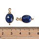 Natural Lapis Lazuli Faceted Pendans(KK-L218-003G-07)-3