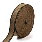10 Yards Polyester Striped Ribbon, Flat, Brown, 1-1/4 inch(32mm), about 10.00 Yards(9.14m)/Roll(SRIB-WH0011-068C)