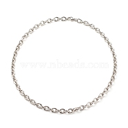 304 Stainless Steel Cable Chains Necklace for Men Women, Stainless Steel Color, 17.72 inch(45cm)(NJEW-JN03892-02)