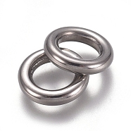 304 Stainless Steel Linking Ring, Ring, Stainless Steel Color, 10x2.5mm, Inner Diameter: 6mm(STAS-M274-014P)
