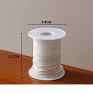 Cotton & Paper Candle Wicks, Unbleached Smokeless Candle Wicks, Beige, Spool: 5.8x6.7cm, 50m/roll(PW-WG83617-06)