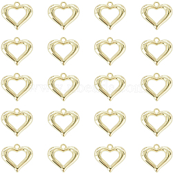 SUNNYCLUE 20Pcs Alloy Pendants, Long-Lasting Plated, Cadmium Free & Lead Free, Heart, Light Gold, 15.5x17x5.5mm, Hole: 1.5mm(FIND-SC0010-23)