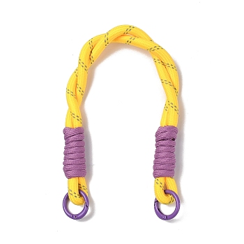 Nylon Cord Bag Handles, with Alloy Spring Gate Rings, for Bag Replacement Accessories, Purple, 34.5x1.55cm