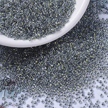 MIYUKI Round Rocailles Beads, Japanese Seed Beads, 11/0, (RR3201) Magic Golden Olive Lined Crystal, 2x1.3mm, Hole: 0.8mm, about 5500pcs/50g