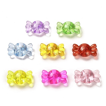 Transparent Acrylic Beads, Candy, Mixed Color, 17x29.5x11mm, Hole: 2.8mm, about: 193pcs/500g