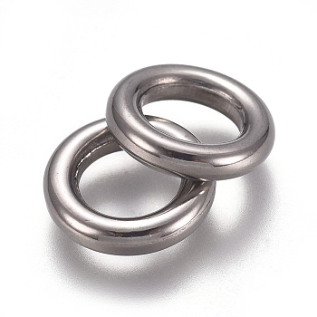 304 Stainless Steel Linking Ring, Ring, Stainless Steel Color, 10x2.5mm, Inner Diameter: 6mm