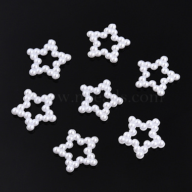 Creamy White Star Plastic Linking Rings