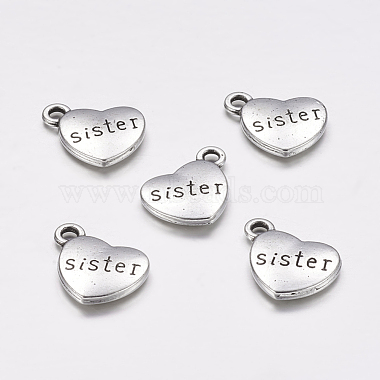 Antique Silver Heart Alloy Charms