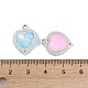 UV Plating Alloy with Mixed Color Glass Rhinestone Pendants(FIND-M018-36P)-3