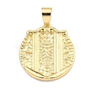 Brass Pendants, Real 18K Gold Plated, Gemini, 23x21x2mm, Hole: 6x4mm(KK-K354-05G-06)