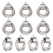 10Pcs 304 Stainless Steel Pendants, Tricyclic, Stainless Steel Color, 20x16x7mm, Hole: 1.8mm(STAS-UN0046-55)