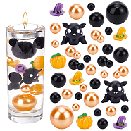 Elite 8Pcs Opaque Resin Halloween Display Decorations, with 1 Set ABS Plastic Imitation Pearl Beads, Micro Landscape Home Decoration Accessories, Mixed Shapes, 10~27x13~33.5x21~13mm(AJEW-PH0018-15)