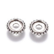 Alloy Spacer Beads, Cadmium Free & Nickel Free & Lead Free, Rondelle, Antique Silver, 10x2mm, Hole: 3mm(PALLOY-A20080-AS-FF)