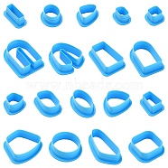 ABS Plastic Cookie Cutters, Geometrical Shape, Deep Sky Blue, Package Size: 200x110x25mm(BAKE-YW0001-023)