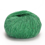 Wool Yarn, for Weaving, Knitting & Crochet, Green, 0.8mm(PW-WG65302-05)