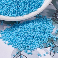 MIYUKI Delica Beads, Cylinder, Japanese Seed Beads, 11/0, (DB0755) Matte Opaque Turquoise Blue, 1.3x1.6mm, Hole: 0.8mm, about 2000pcs/10g(X-SEED-J020-DB0755)