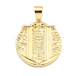 Brass Pendants, Real 18K Gold Plated, Gemini, 23x21x2mm, Hole: 6x4mm(KK-K354-05G-06)