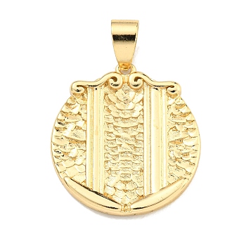 Brass Pendants, Real 18K Gold Plated, Gemini, 23x21x2mm, Hole: 6x4mm