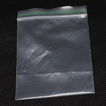 Plastic Zip Lock Bags, Resealable Packaging Bags, Green Top Seal Thick Bags, Self Seal Bag, Rectangle, Clear, 24x16cm, Unilateral Thickness: 2.5 Mil(0.065mm), 100pcs/bag