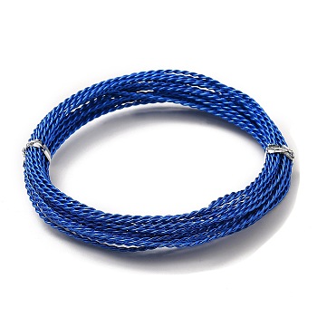 Aluminum Wire, Twisted Round, Blue, 1.6mm, about 16.40 Feet(5m)/Roll