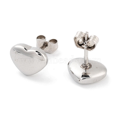 Pendientes de acero inoxidable quirúrgicos con forma de corazón que no se empañan 316 para mujer(EJEW-Z050-18P)-2