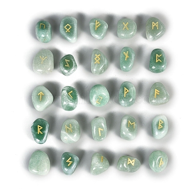 Green Aventurine Rune Stone