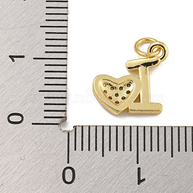 Rack-Beschichtung Messing Micro Pave klar Cubic Zirkonia Charms(KK-U030-22G)-3