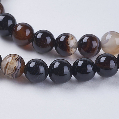 Round Dyed Natural Striped Agate/Banded Agate Beads Strands(G-G582-6mm-04)-3